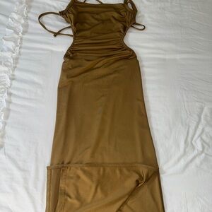 Forever 21 Camel Backless Dress